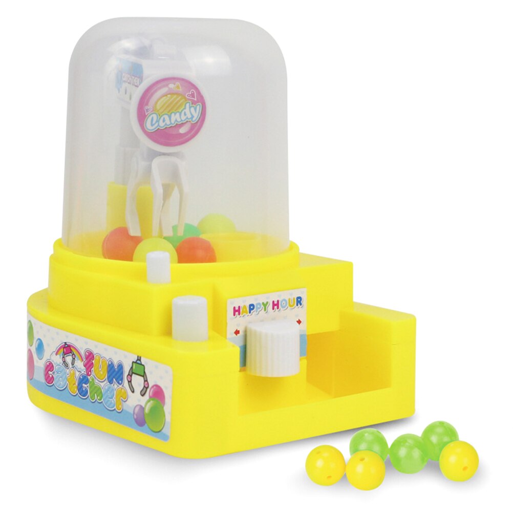 1 stk mini dukke maskine grab bold slik fanger tyggegummi kran børn fest legetøj rollespil langsomt stigende duftende legetøj uddannelse legetøj: Gul