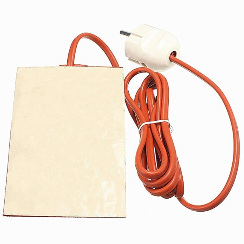 250W Heater Pad Engine Block Hydraulic Tank Heating Plate Oil Pan Sump Tank Heater Pad with Eu Plug 220-240V 9X13Cm