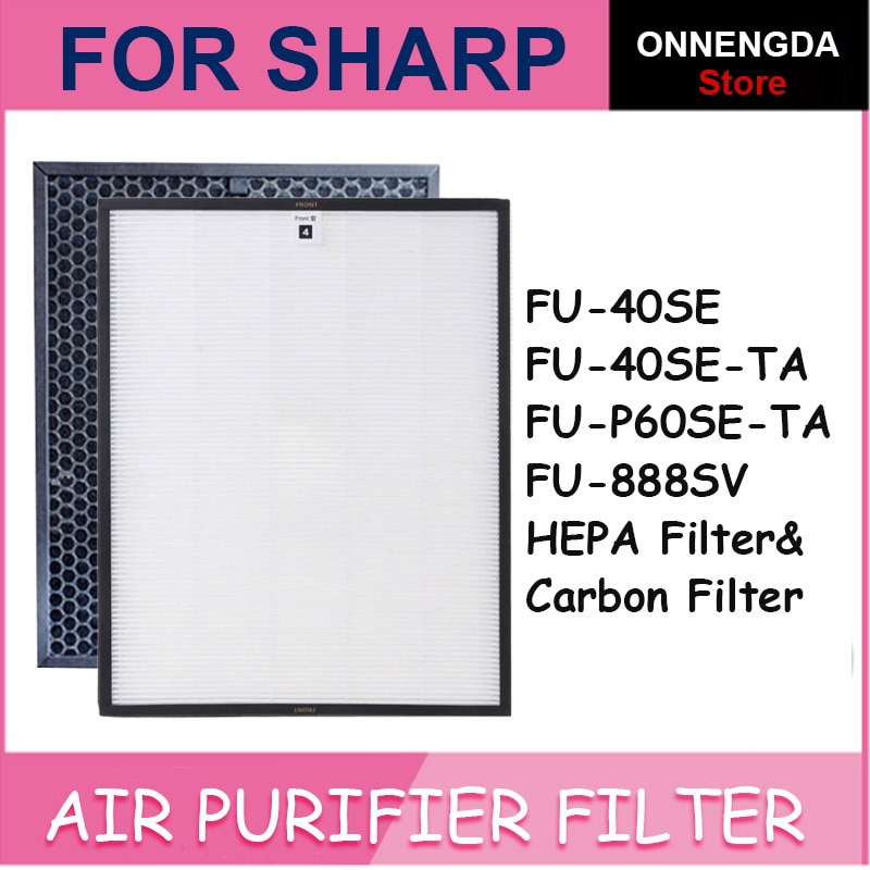 FU-888SV Hepa En Actived Carbon Filter Voor Sharp FU-P60S FU-888SV FU-4031NAS FU-P40S Luchtreiniger Onderdelen