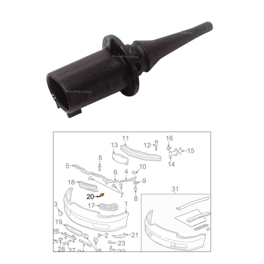 CloudFireGlory Outside Air Ambient Temperature Sensor Temp 95850553500 For Porsche 911 Cayenne 718 Cayman