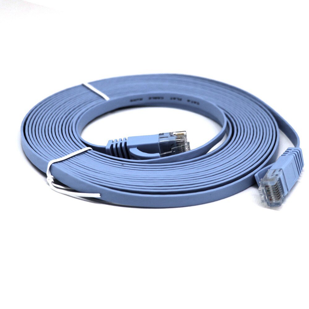 Cavo Ethernet Cat6 Lan Cavo UTP RJ 45 Cavo di Rete 1m/2m/3m/5m di Cavo Piatto UTP Patch Cord per il Computer Portatile Cavo di Rete Router 20j3: Blue / 1m