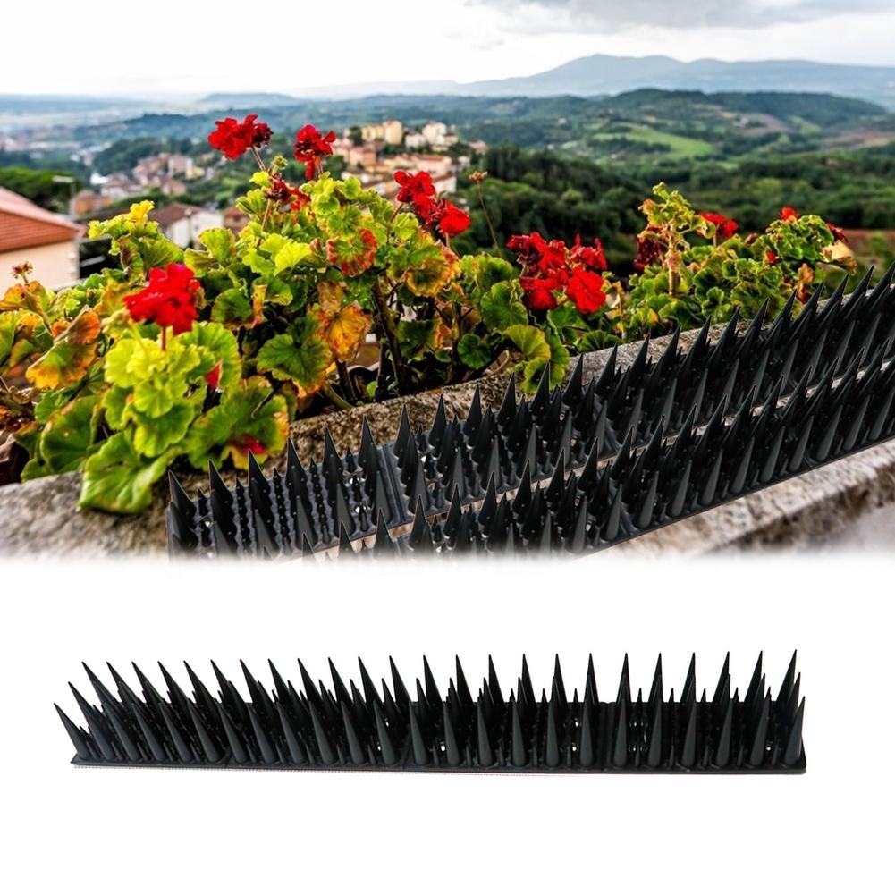 12pcs/pack 40cm Plastic Anti-bird Spikes Fence Wall Spikes Keep Cat Bird Away Protective Fence Spike Balcony Garden Fence