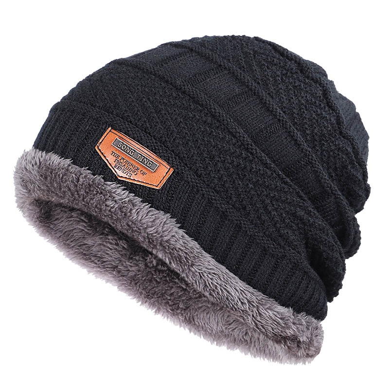 Unisex fleece foret beanie hat strik uld varm vinter hat tyk blød stretch hat til mænd og kvinder hatte & kasketter: 06