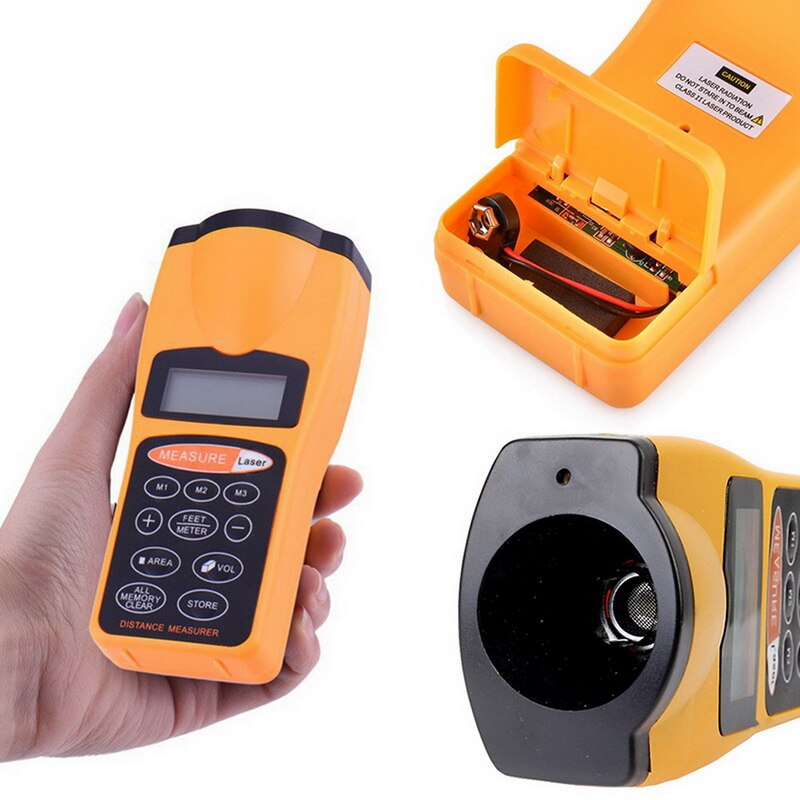 -3007 Multifunctional LCD Digital Rangefinders Ultrasonic Rangefinder Handheld Rangefinder Electronic Measuring Instrument: Default Title