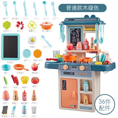 Nuova Funzione Acqua Calda Acqua di Rubinetto Lagre Dimensione Giochi di imitazione Da Cucina in Plastica Giocattolo per Bambini Cucina Cucina Giocattolo del Regalo Dei Bambini Giocattoli D138: genere B(36 pezzi)nessuna scatola