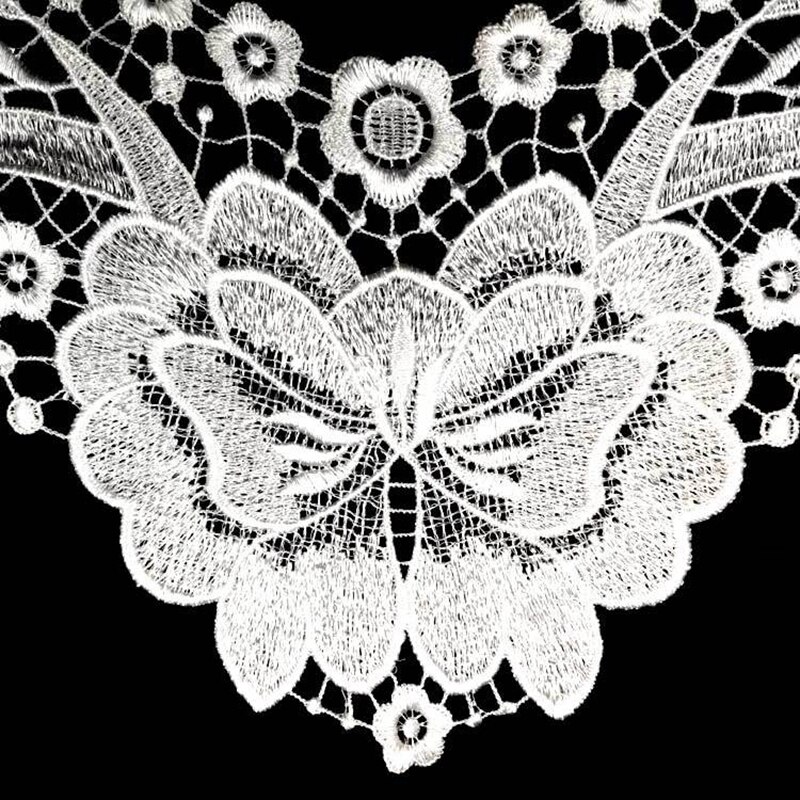 1pc 100%  polyester spets blomma halsband spets krage spets trim diy broderi franska spets tyg halsringning applikation sy hantverk