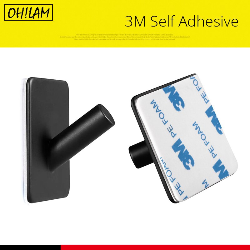 Adhesivo 3M, ganchos de acero inoxidable 304, puerta de pared, ropa, abrigo, sombrero, colgador de llaves, cocina, baño, ganchos de toallas a prueba de herrumbre