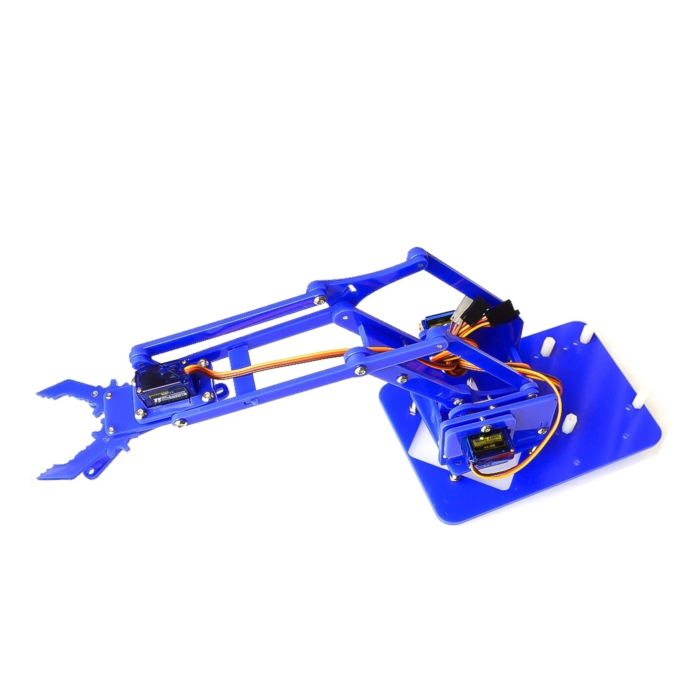 4 DOF Unassembly Acrylic Mechanical Arm Robot Manipulator Claw for Arduino Maker Learning DIY Kit Robot