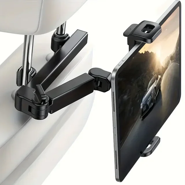 Auto Tablet Halter Rücksitz Kopfstütze Halterung Für IPad Air Mini Pro 4-13 Zoll 360-Grad-Rotation Hinten Kissen telefon Klemme Ständer Universal: Black