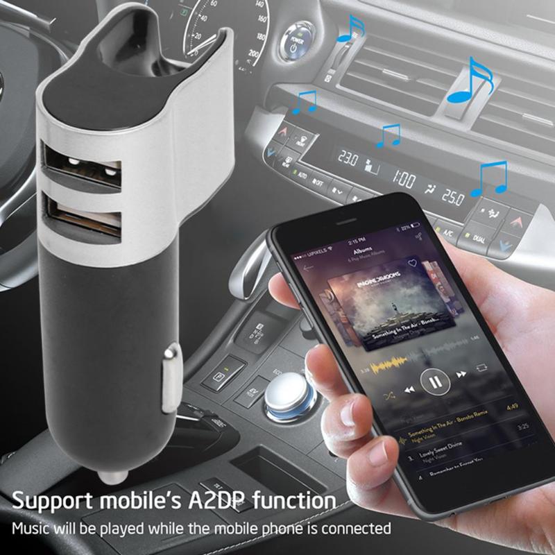 M10 Bluetooth 4.2 A2DP MP3 Player FM Transmitter Dual USB Ports Car Charger