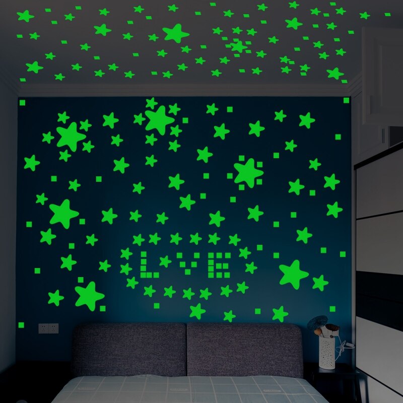 457 Stuks Lichtgevende Ster Stickers Glow In The Dark Zelfklevende Muurstickers Voor Woonkamer. Kwekerij Kinderkamer Slaapkamer