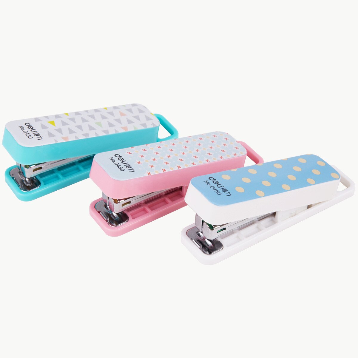 Deli 0450 Mini Stapler Color 10# Stapler Random Color Office Stationery Supplies: Default Title