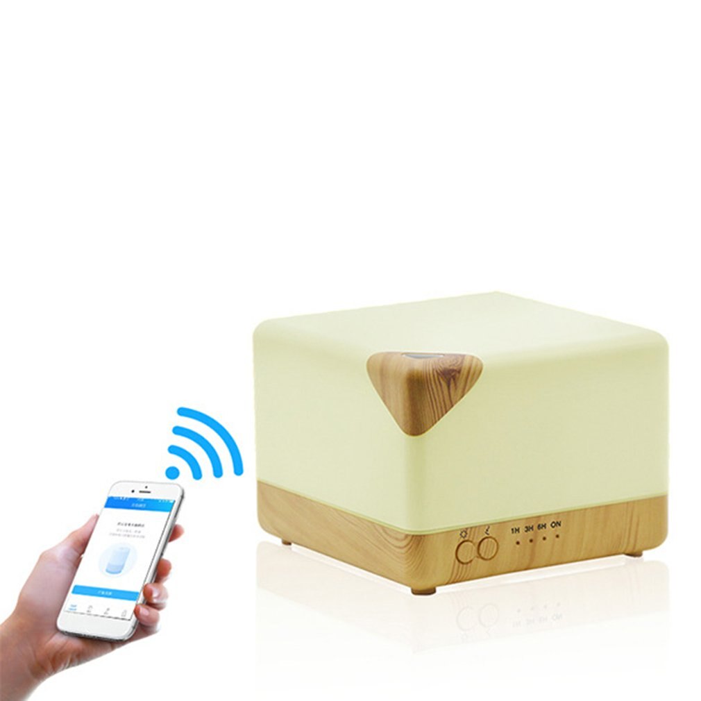 Large Capacity Humidifier Smart WIFI APP Remote Control Wood Grain Aromatherapy Humidifier Suitable For Hotel Home Showroom