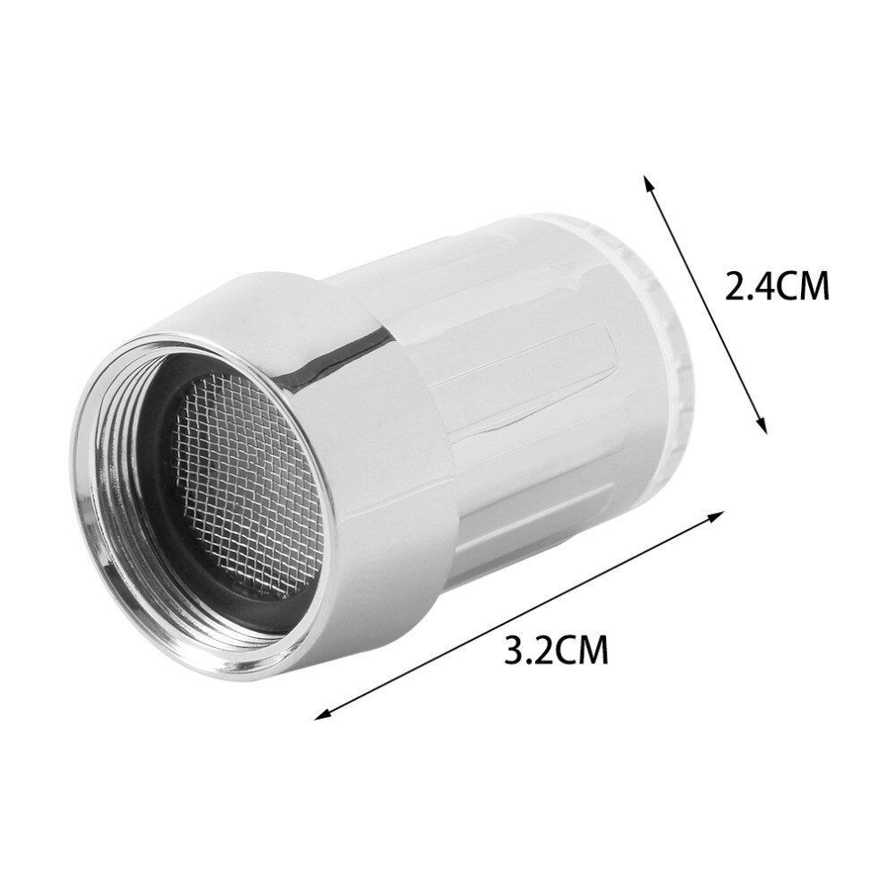 7 kleuren Unieke LED Light Water Glow Kraan Tap Rvs Water Tap + Kraan Omschakelklep Adapter Connector