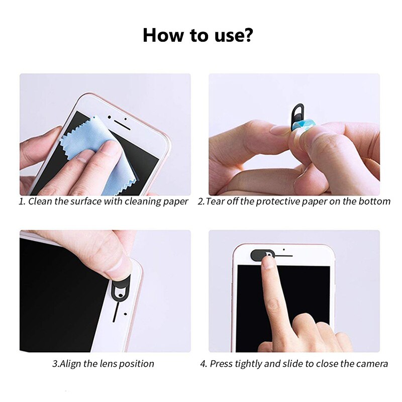 9PC/15PC WebCam Cover Shutter Magnet Slider Plastic for Iphone Laptop Camera Web PC Tablet Smartphone Universal Privacy Sticker