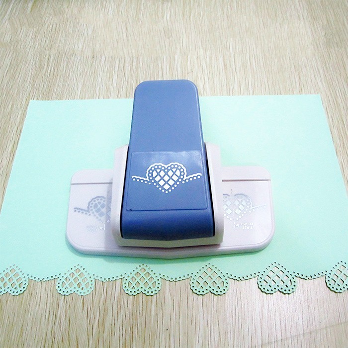 Store 3d fancy kant prægning hul stansekort til scrapbooking stans håndlavet kant enhed diy papir cutter skole værktøj: Udsøgt hjerte 5