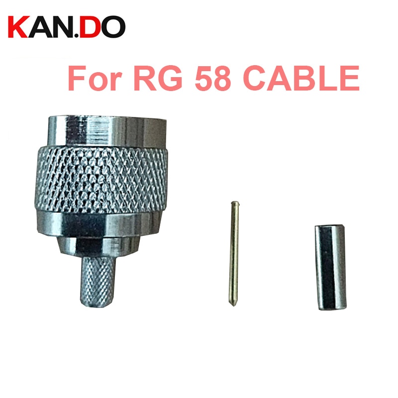 5pcs telcom Coaxial cable N connector for 75-3 CATV cable connector RG58 cable N male connector for RG 58 cable terminal