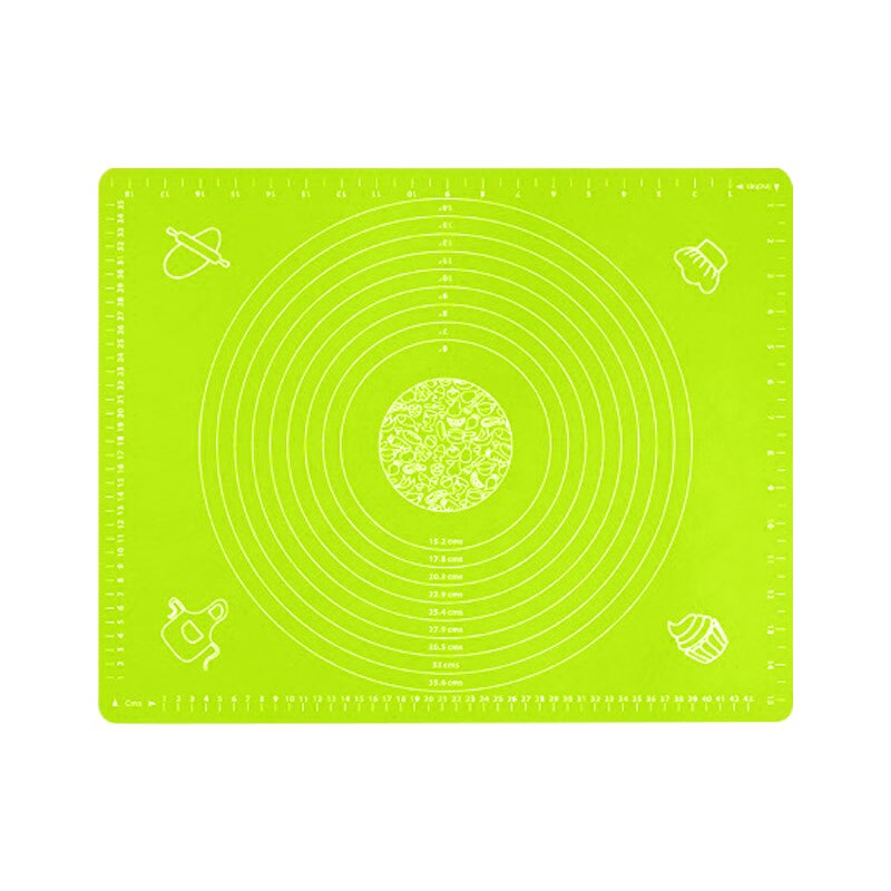 50*40cm 1pc Non-Stick Silicone Mat Rolling Dough Liner Pad Pastry Cake Bakeware Paste Flour Table Sheet Kitchen Tools: Green 50X40cm