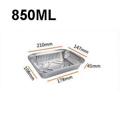 20 pezzi di vaschette antigoccia, griglia in alluminio usa e getta per griglia per grasso: 850ml / 20Pcs box with cover