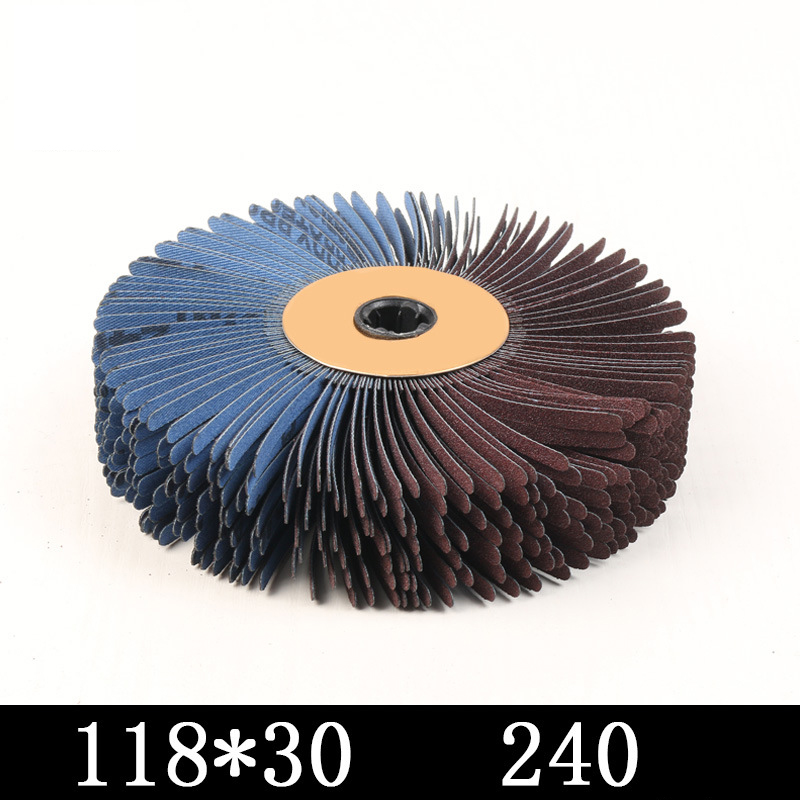 118x60/30mm 120-600 Grit Abrasives Wire Drum Wood Burnishing Polishing Wheel Brush Cloth Sanding Grinding Groove Mop Buffing Pad: 30MM 240 Grit