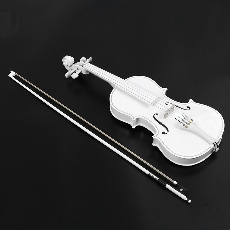 Studerende violin 4/4 fuld størrelse violin violin sæt barn begynder hvid violin