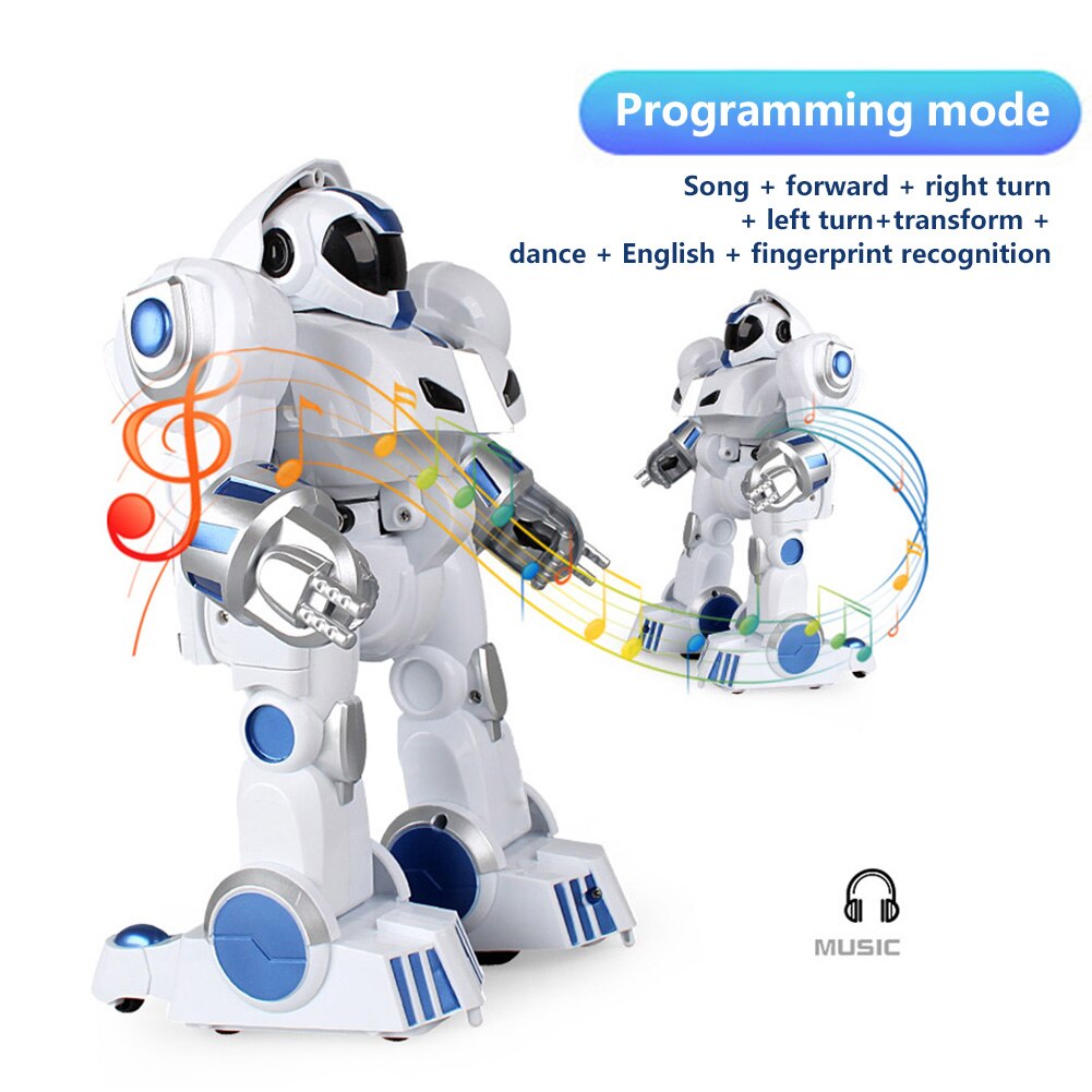 Smart Programmering Rc Transformeren Robot Speelgoed Multi-Functionele Vingerafdruk Identificatie Functie Dansen Robot Speelgoed Voor Kinderen