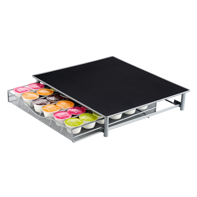 Cápsulas de café Nespresso/Tassimo/Dolce Gusto de acero inoxidable, soporte para cápsulas, estante de almacenamiento, cajones, estantes de cápsulas de café
