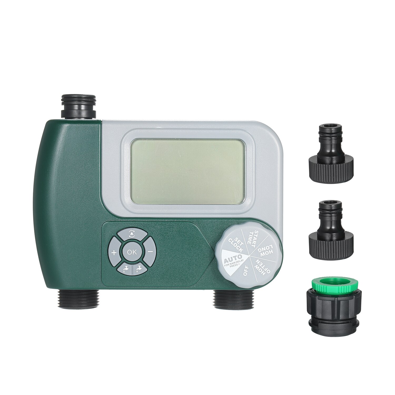 Schlauch Wasserhahn Timer draussen-Batterie Betrieben Automatische Bewässerung Sprinkler System Bewässerung Regler mit 2 Auslauf Garten Pflanzen