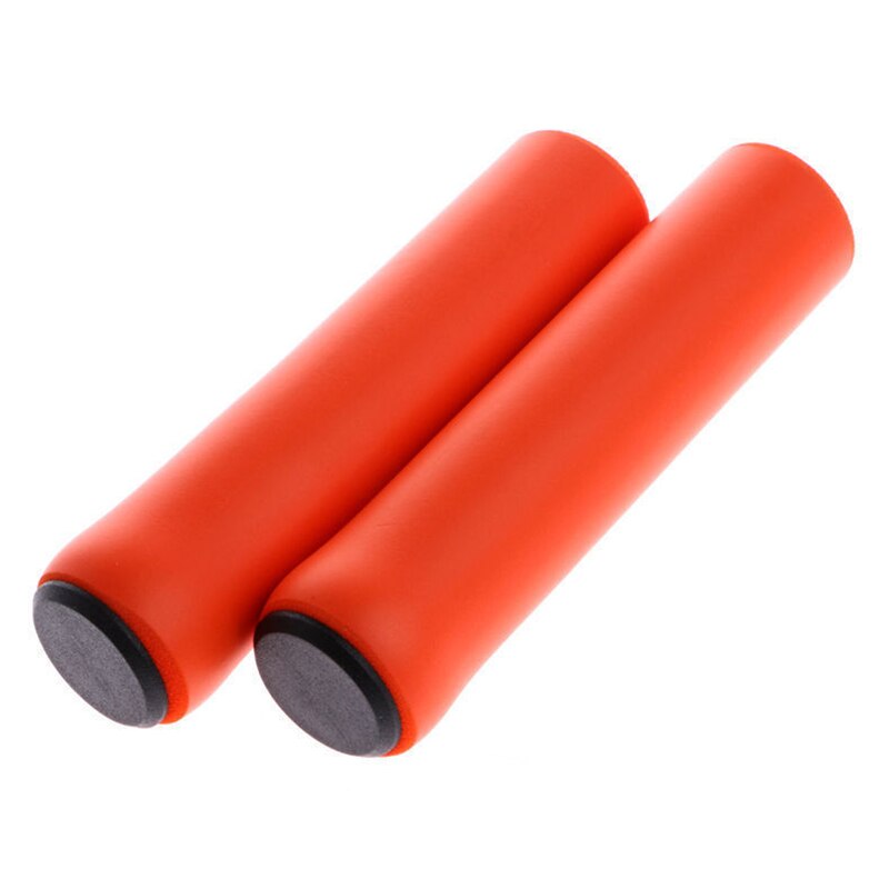 1Pair Silicone Cycling Bicycle Grips Outdoor MTB Mountain Bike Handlebar Grips Cover Anti-slip Strong Support Grips Bike Part: orange