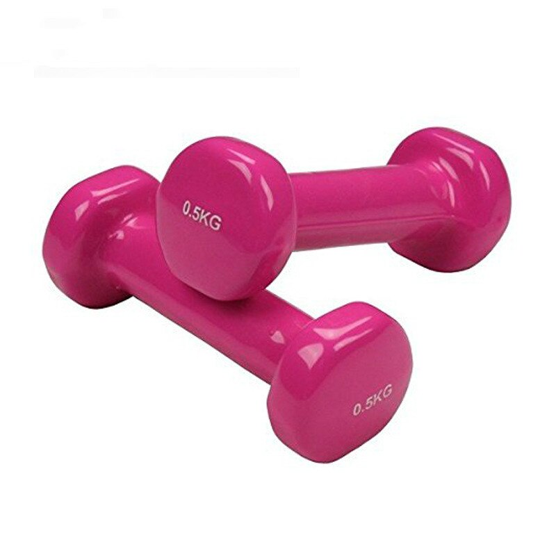 Factory Direct Selling pvc pvc Coated Dumbbell Women's Small Dumbbell Flat Aerobics Dumbbell Gym