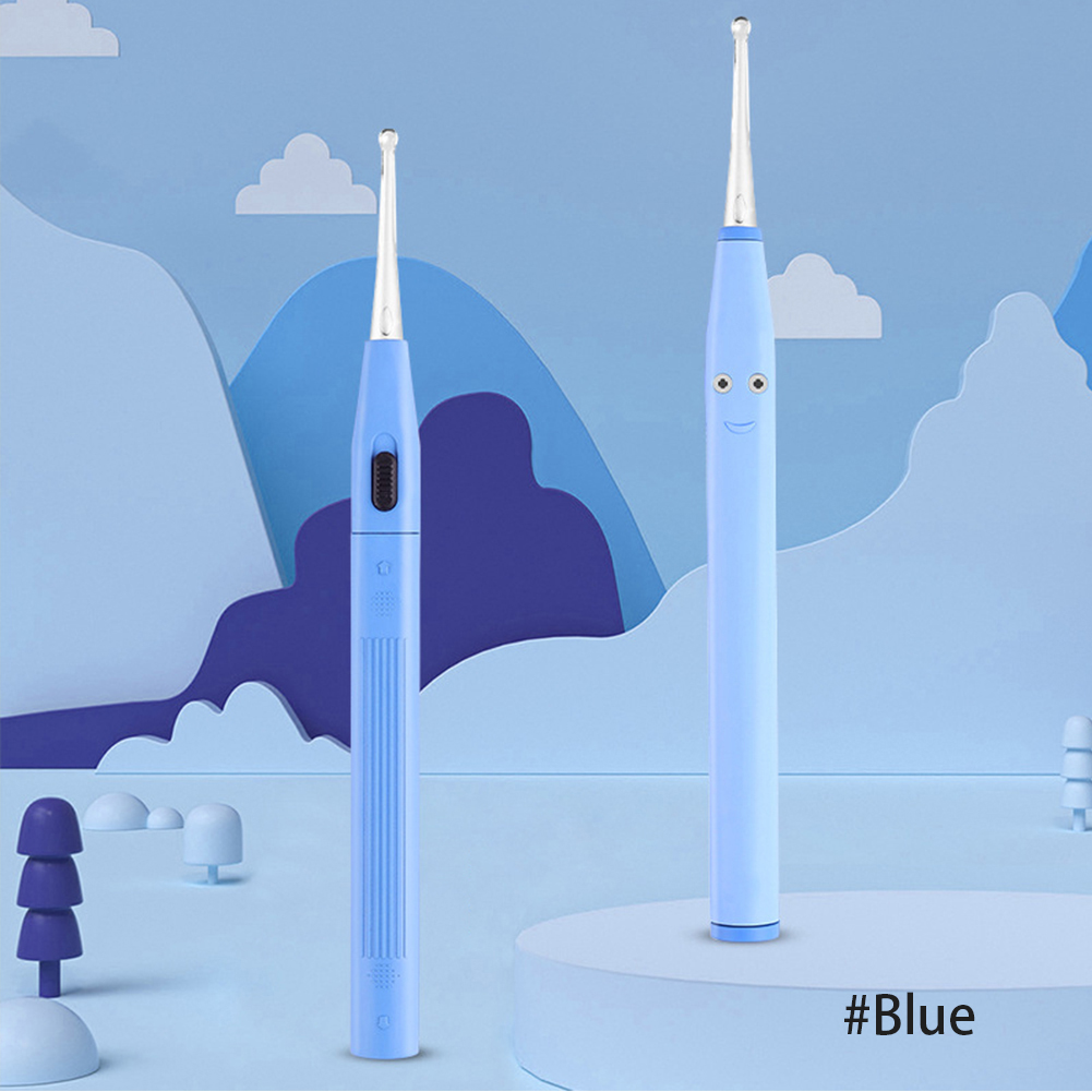 Cure-oreilles en silicone pour bébé, cure-oreilles lumineux, élimination de la cire, Curette légère, doux, soins de santé: Blue