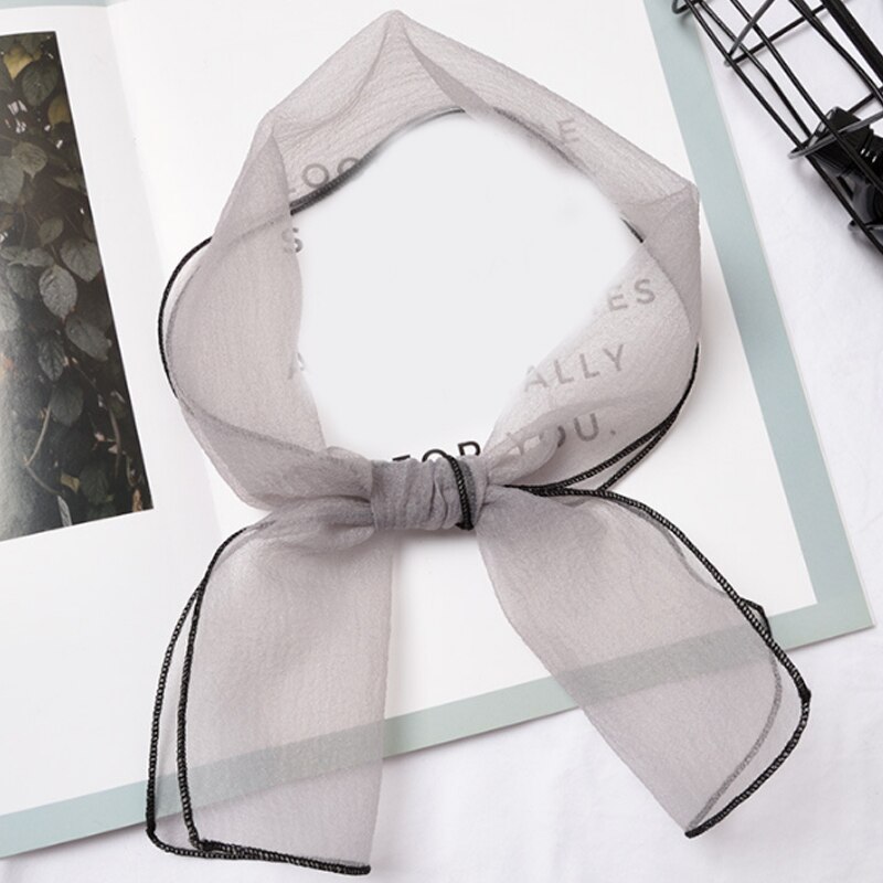 Solid Organza Women scarves Clothing Accessories Candy Color Korean Women Ladies Newest Magic Super Thin Scarves: Deep gray