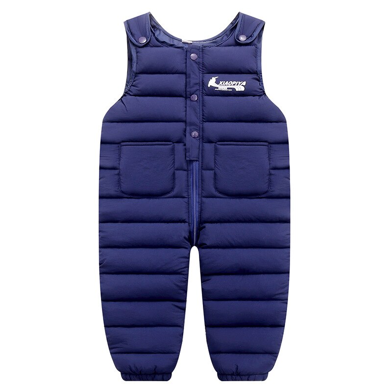 Odzież dziecięca dziecięce puchowe bawełniane ciepłe kombinezony i kombinezony chłopięce zagęszczone odzież zimowa kombinezon dziecięcy dla dzieci: marynarka wojenna / 24 m