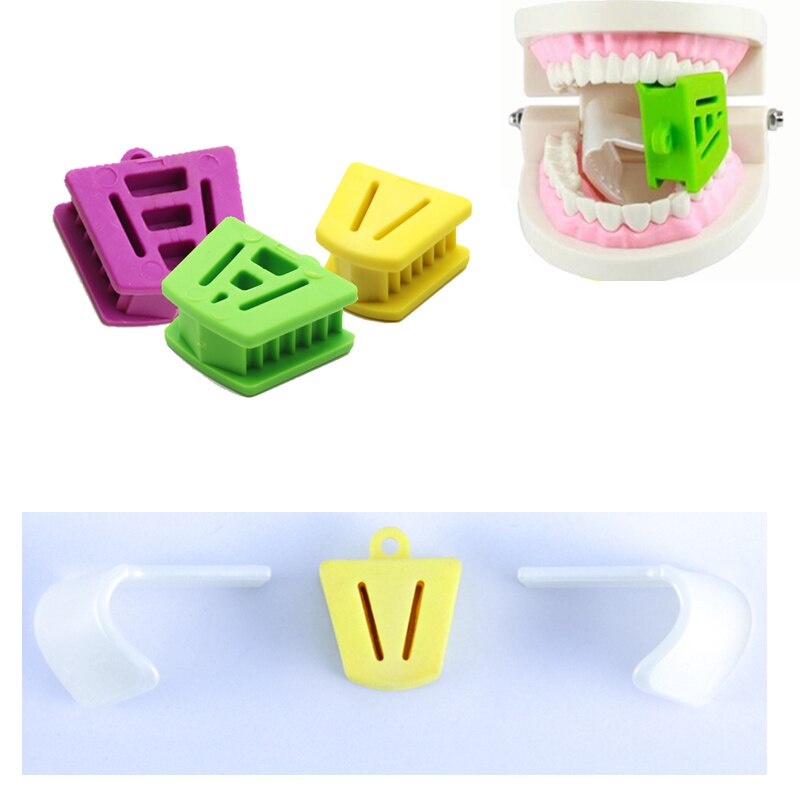 Tandheelkundige Orthodontische Materialen Orale Siliconen Bite Pad Tandheelkundige Mond Prop Tong Guard Kit S/M/L Tandheelkunde Mond opener 3Pcs/Kit