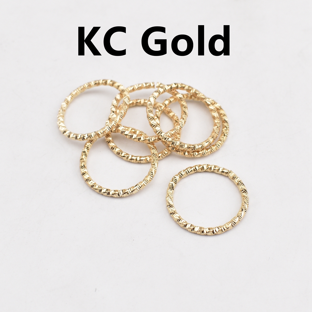 Anneau de saut en relief, lot de 20 à 100 pièces, 8-20mm, accessoires de bijoux faits à la main, DIY, 【js144: 1.8x18mm 20pcs / KC Gold