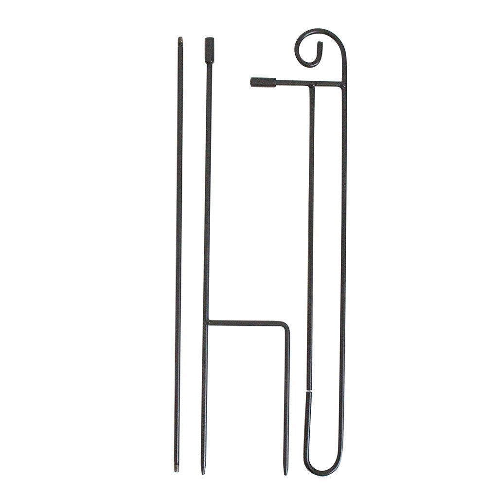 Iron Banners Accessories For Garden Flag Stand Flagpole Black Wrought Small Flag Stand Yard Garden Flag Pole Flag Holder Display: Default Title