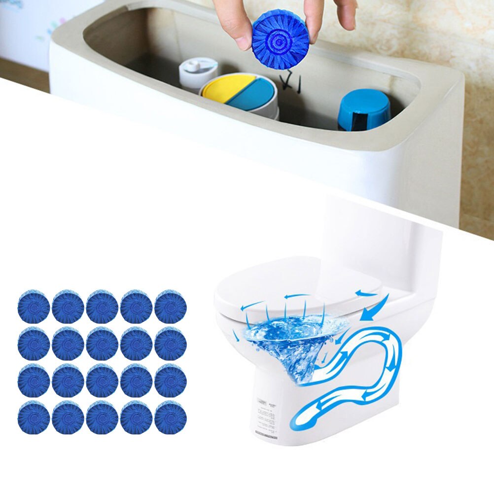 40Pcs Blue Toilet Freshener Toilet Cleaner Bubble Cleanser Practical Toilet Flush Cleaner Toilet Cleaner for Bathroom