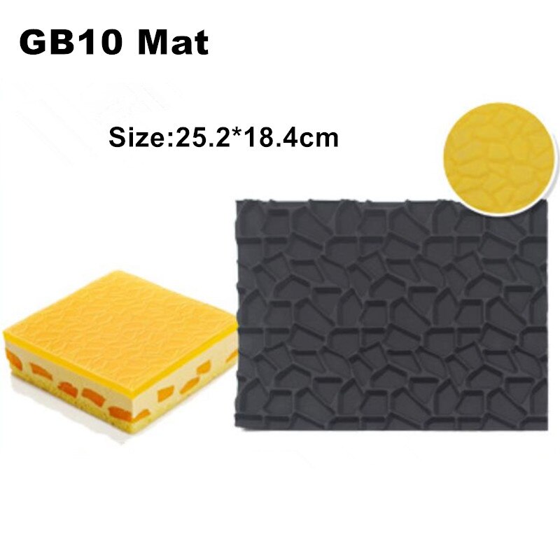 Silicone Swiss Cake Mould Yule Log Mold Large Buche Form Silicon Fondant Mat Impression Lace Moulds: GB10MAT