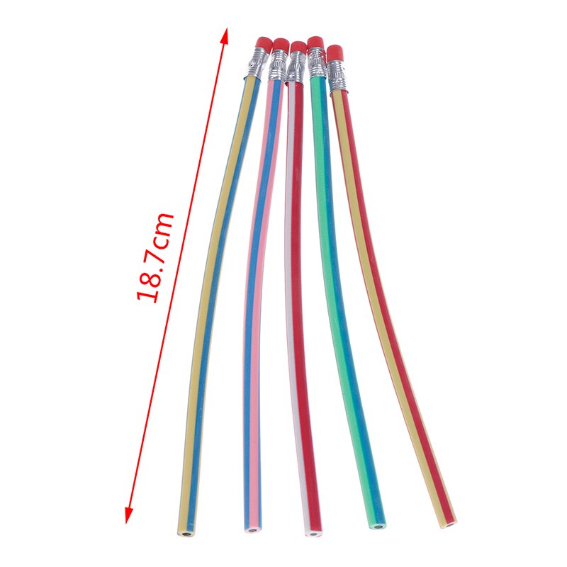 10pcs Flexible Soft Bendy Pencil With Eraser For Student Kids Writing School Stationery Fun Bend Soft Pencils