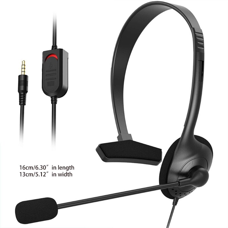Adjustable Monaural Headset with Flexible Volume Control, for telephone Operator