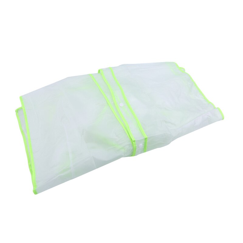 1 PC Portable Waterproof Man Woman Rain Gear EVA Raincoat Wrapping Edge Transparent Rainwear Adult Outdoor Accessories: Green XL code