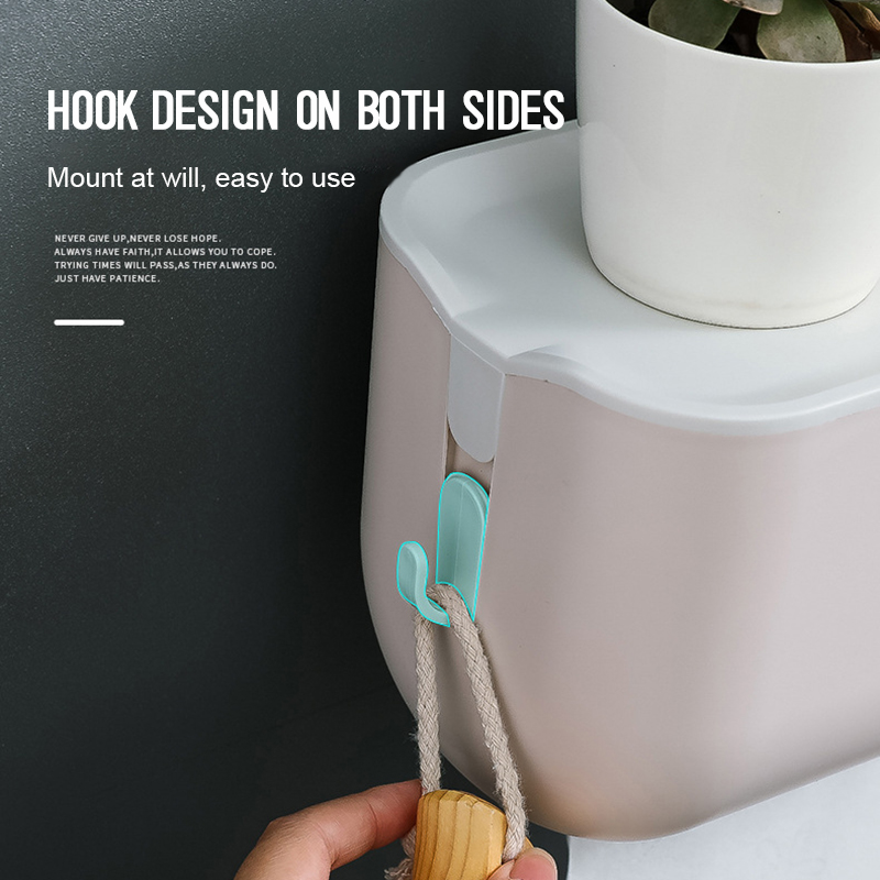 Portable Toilet Tissue Box Toilet Paper Box Rack Sanitary Paper Box Household Punch-free Toilet Waterproof Paper Roll Paper Tube