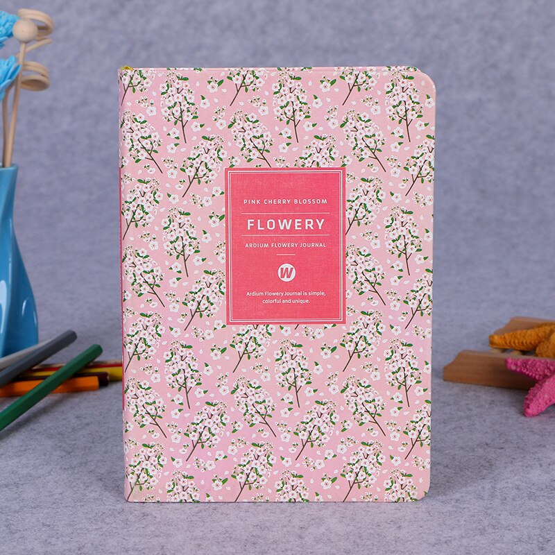 Yearly Agenda Planner Monthly Weekly Plan Portable A5/A6 Kawaii Pocket Notebook Cute Diary Flower Journal Office Stationery: B / A6