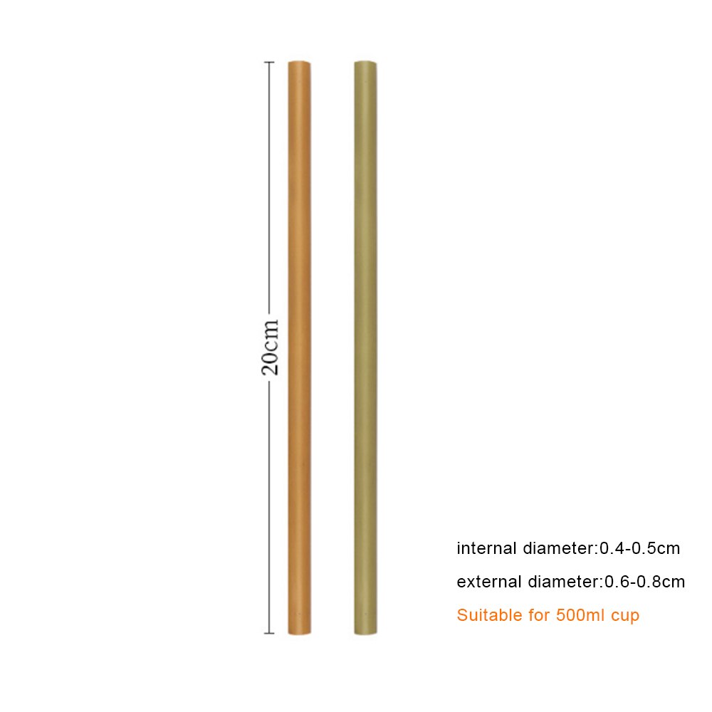 Eco-friendly Natural Bamboo Straws, Sustainable Bamboo Reusable Straws, with Straw Cleaner and Paper Box, 10pcs