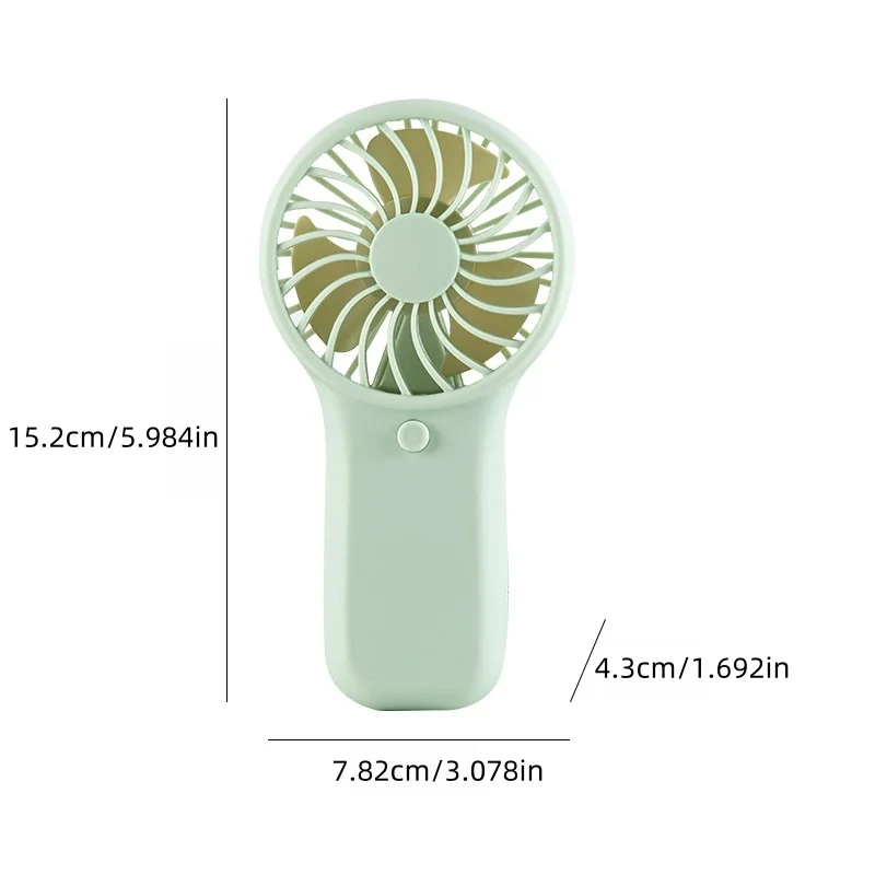 Mini draagbare ventilator Handventilator Werkt op batterijen Lichtgewicht kleine zakventilator Buiten Binnenactiviteit Zomercadeau voor kinderen Meisjes: Licht Groen