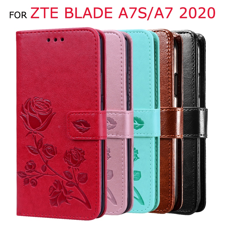 For ZTE Blade A7 Case Luxury PU Leather Back Cover Case For ZTE Blade A7s Case Flip Stand Protective Phone Bag Capa