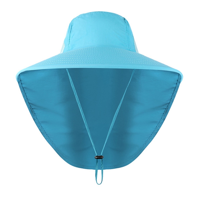 Men Boonie Hat Sun Protection Wide Brim Sun Hat Men Boonie Hat with Neck Rope UV Protection Hat Wide Brim Mesh Hole Cool