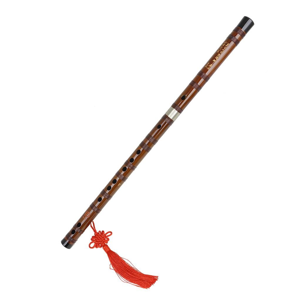 Zd-02 flauta de bambu vermelho-marrom tradicional vintage c d e f g chave chinesa dizi instrumento com borlas + membrana woodwind instrumento