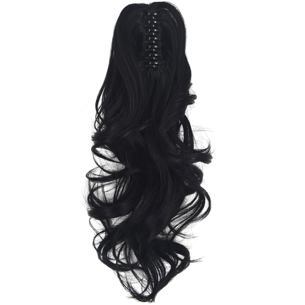 Topreety Hittebestendige Synthetische Haar 90gr 14 "35 Cm Golvend Claw Clip In/Op Paardenstaart Hair Extensions CP-222