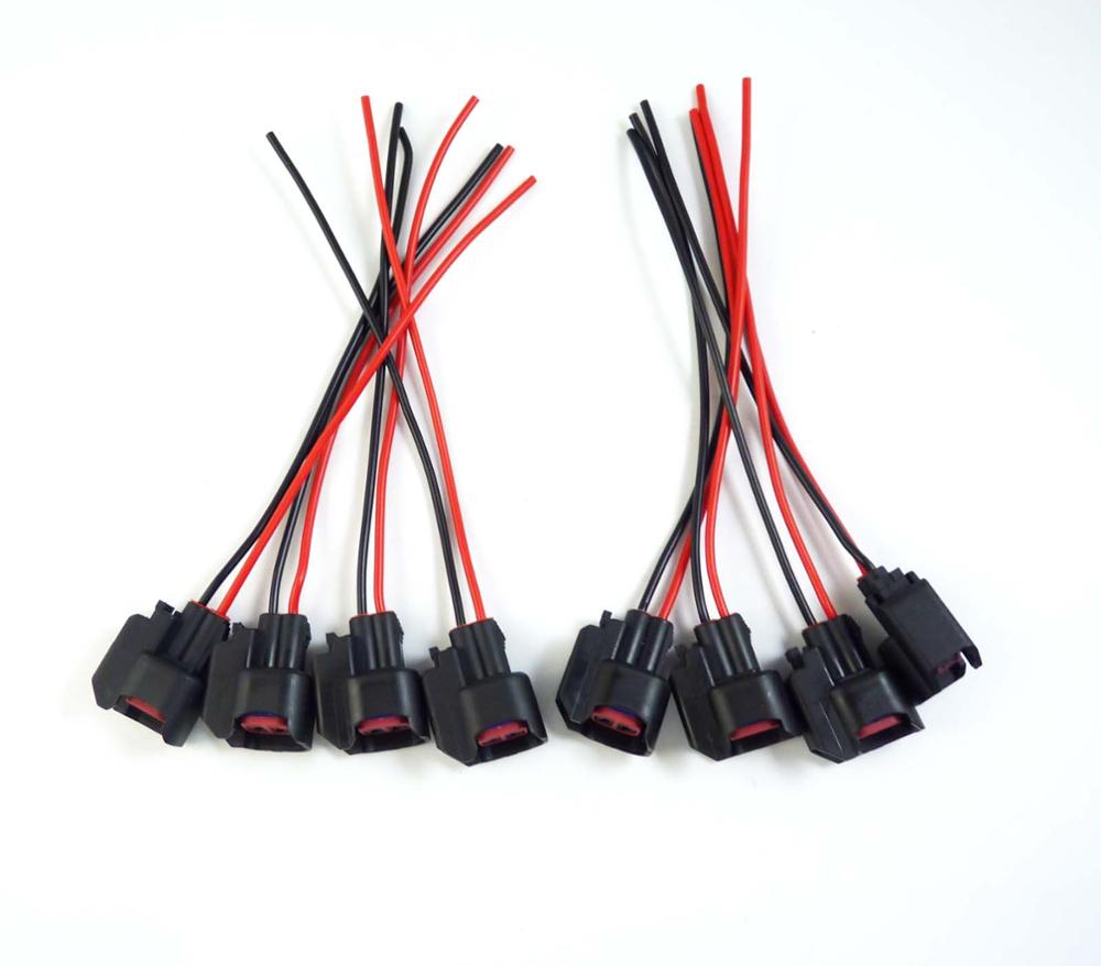 ISANCE Fuel Injection Connectors Connector Pigtail Plug EV6: 1 set of 8pcs